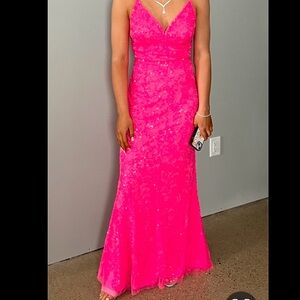 Elegant Pink Evening Gown